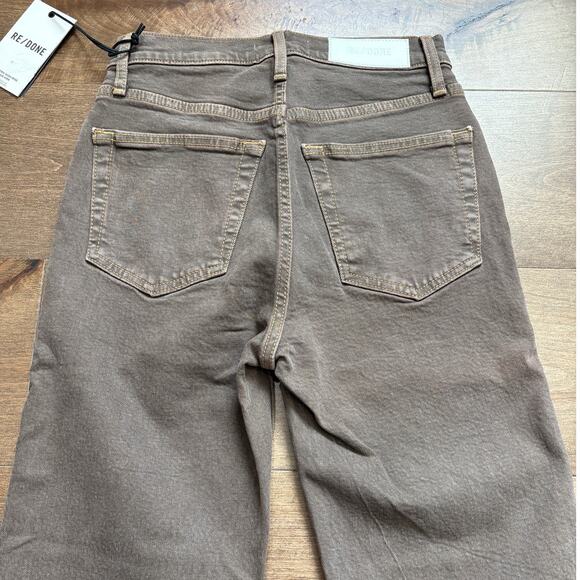Redone Women's 70s Ultra High-Rise Stove Pipe Jeans size 24 Washed Chocolate NWT - Picture 4 of 6